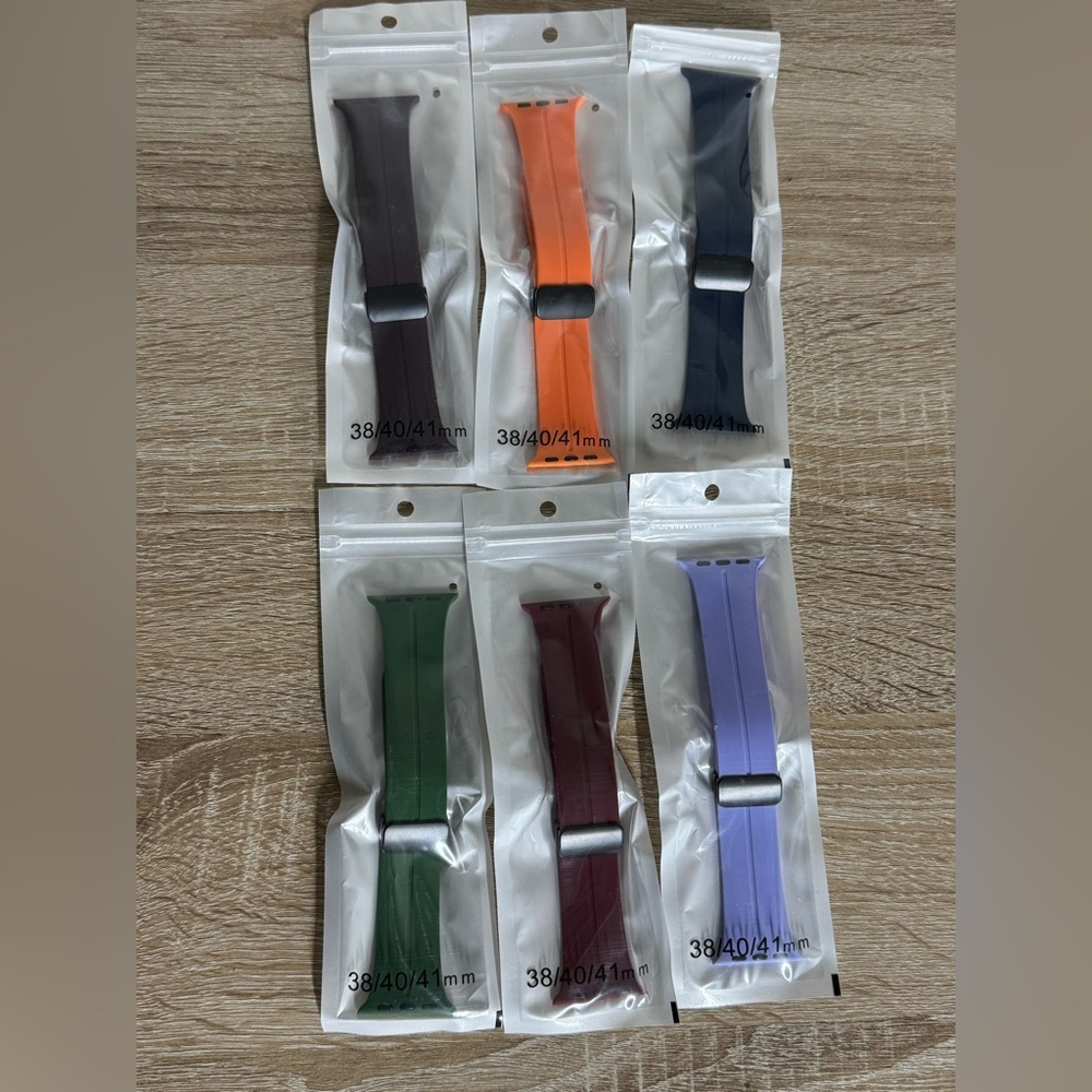 6 Pack Magnetic Watch Band For Apple Watch Ultra 2 & Series 9,8,7 (38,40,41mm)